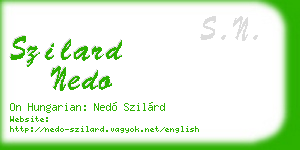 szilard nedo business card