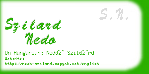 szilard nedo business card